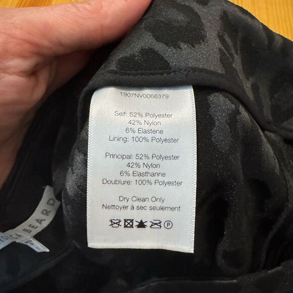 Veronica Beard Women's High Rise Cropped Ankle Pants Size 6 Leopard Print Black - Picture 8 of 10